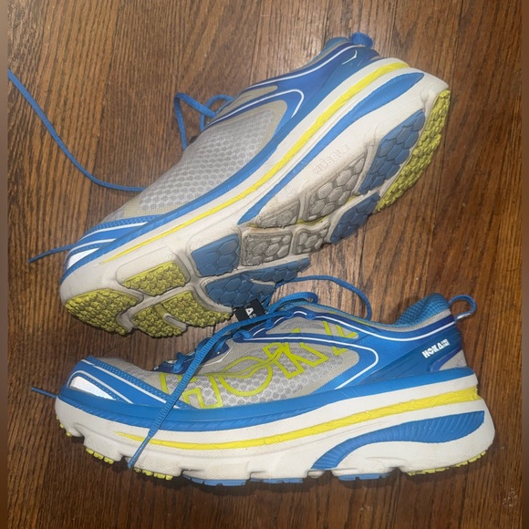 Hoka Blue and Yellow Athletic Sneakers main image 12